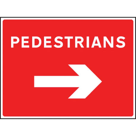 Pedestrians arrow right