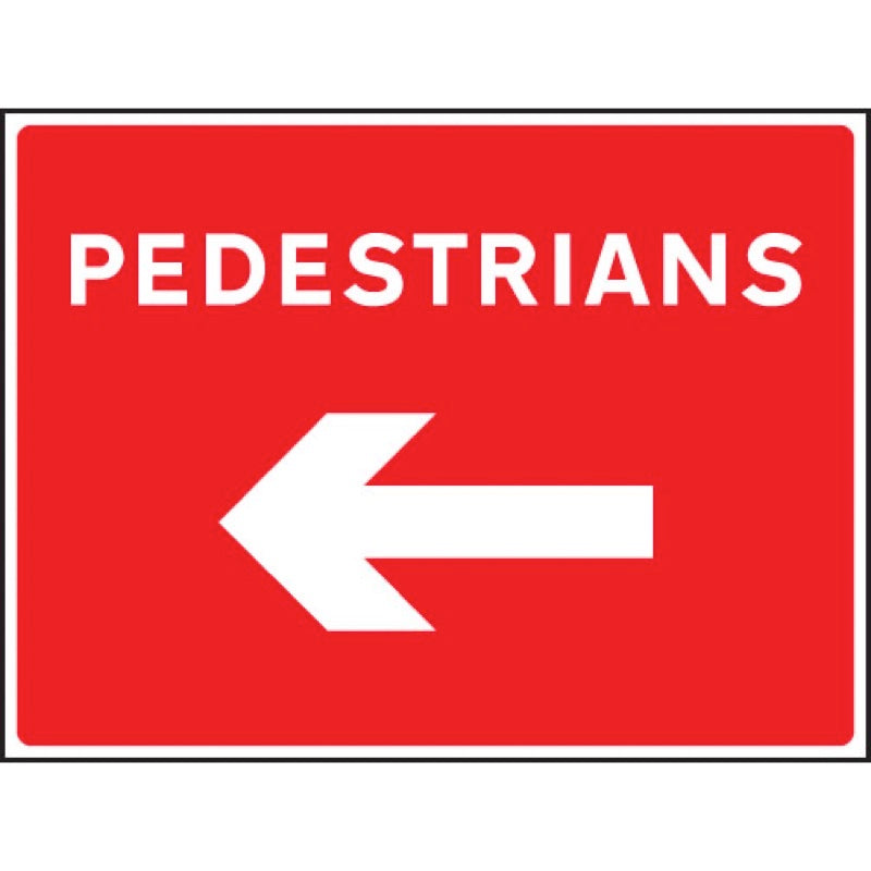 Pedestrians arrow left