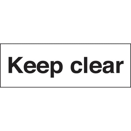 Keep clear