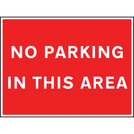 No parking in this area