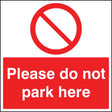 Please do not park here