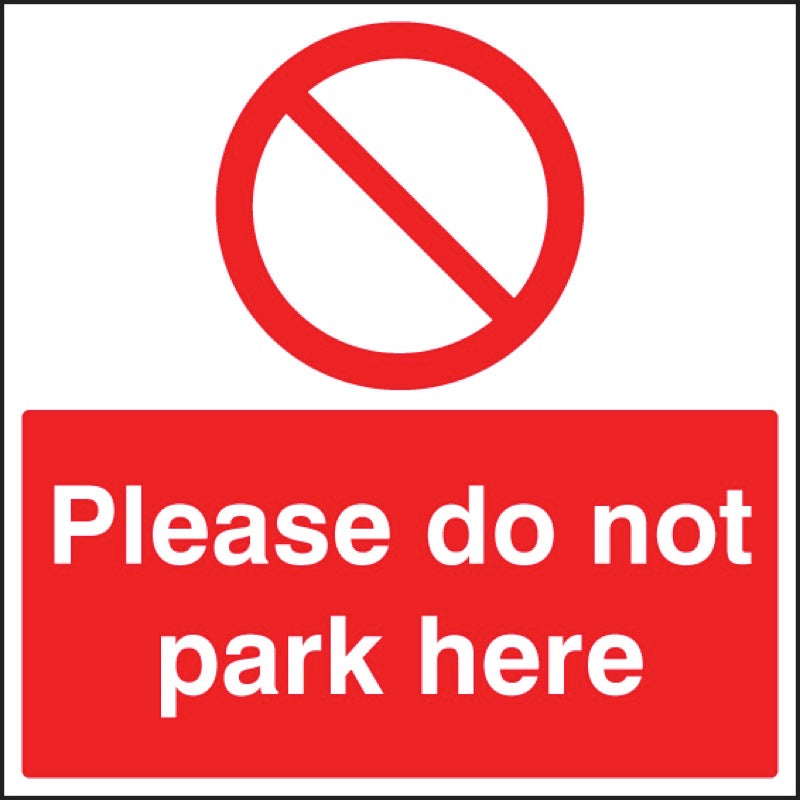 Please do not park here