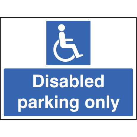 Disabled parking only