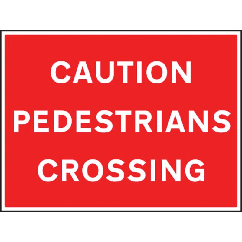 Caution pedestrians crossing