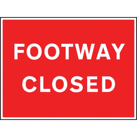 footway closed