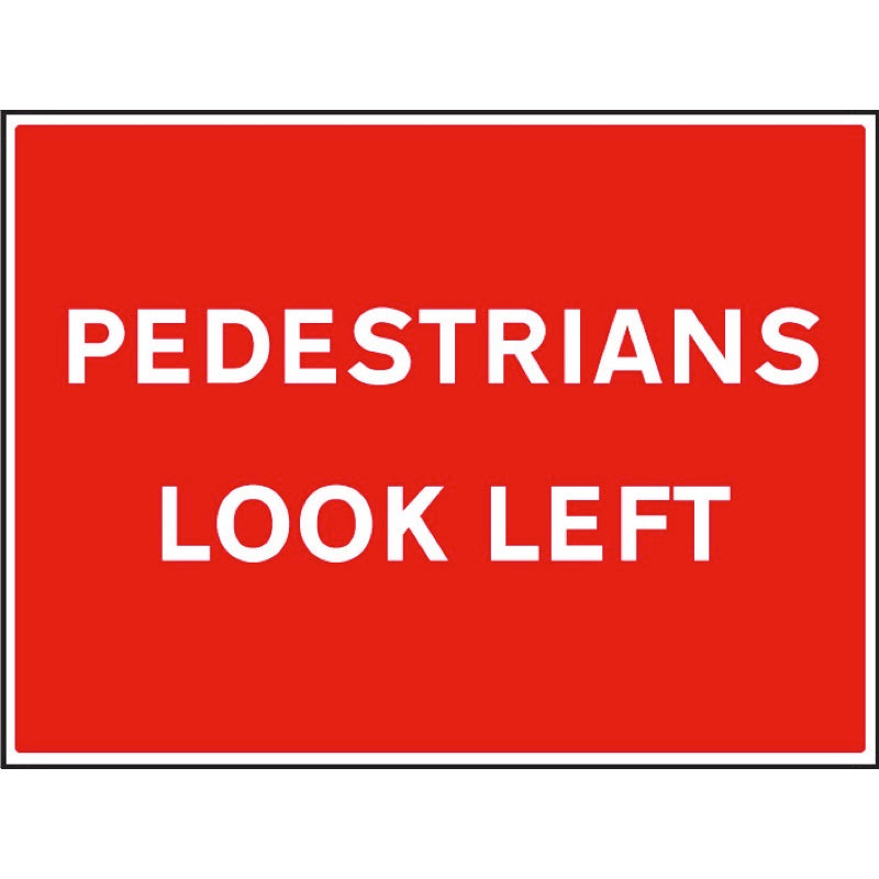 Pedestrians look left