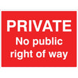 Private No public right of way