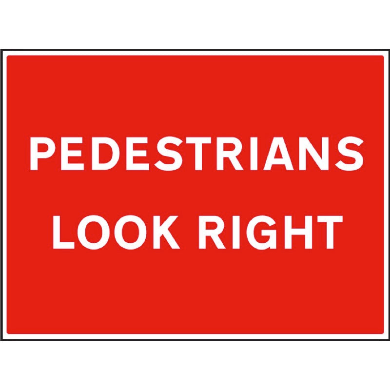 Pedestrians look right