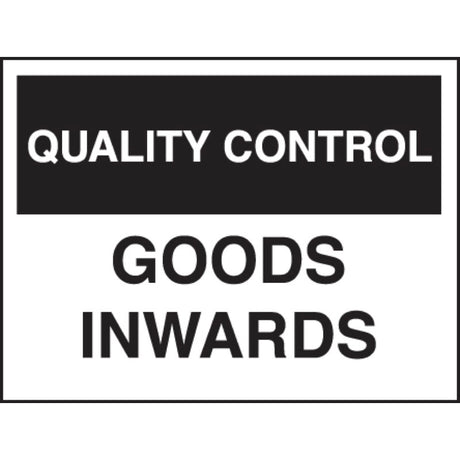 Quality control goods inward