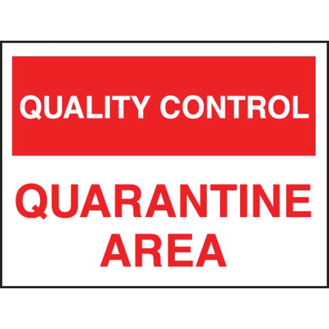 Quality control quarantine area