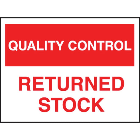 Quality control returned stock