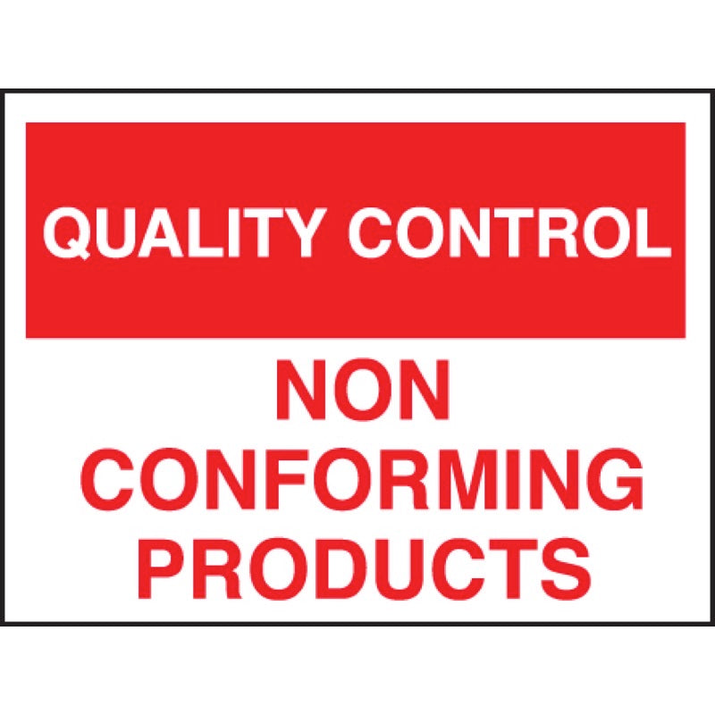 Quality control non-conforming products