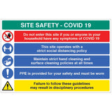 Site Safety COVID19 - This site operates a strict social distancing policy, hand cleaning policy, wear PPE