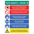 Site Safety COVID19 - no physical interactions, wash hands, 2 metre policy, use tissues