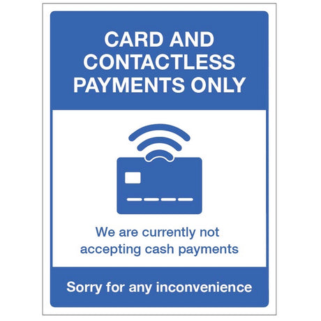 Card and  contactless payments only