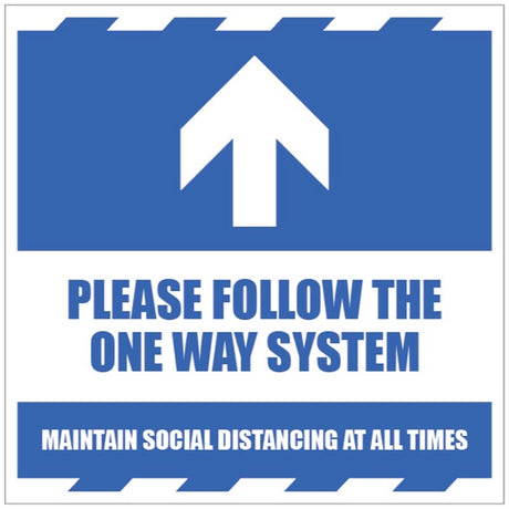 Arrow up Please follow the one way system and maintain social distancing at all times