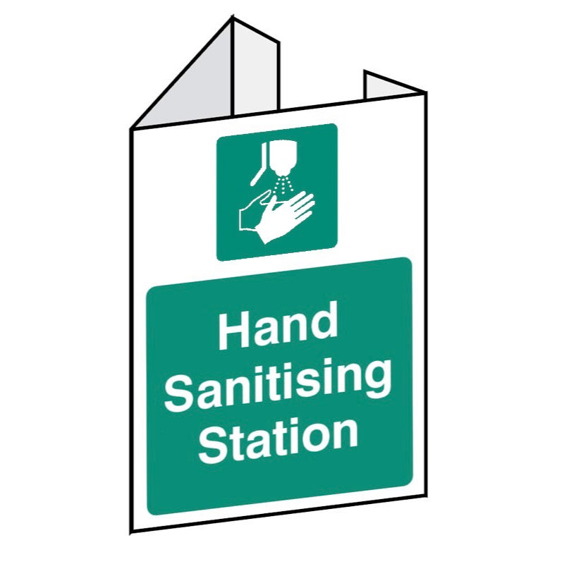 EasiFIX projecting sign 150x200mm face size - Hand sanitising station