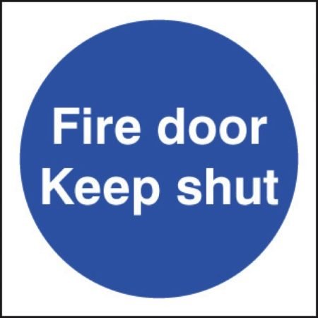 Fire Door Keep Shut Double Sided Self Adhesive 100x100mm